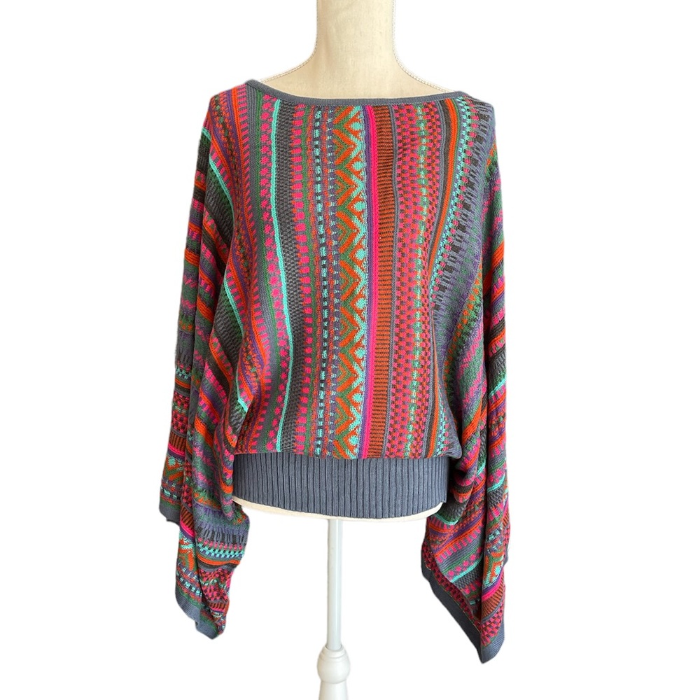 Novica Colorful Striped Alpaca Wool Blend Sweater from Peru